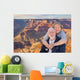 Happy Senior Couple Posing on Edge of The Grand Canyon Wall Mural