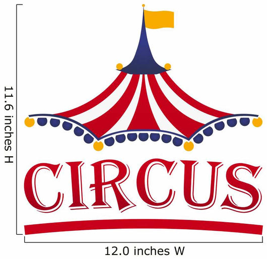 Circus tent logo template. Vector illustration. Wall Decal