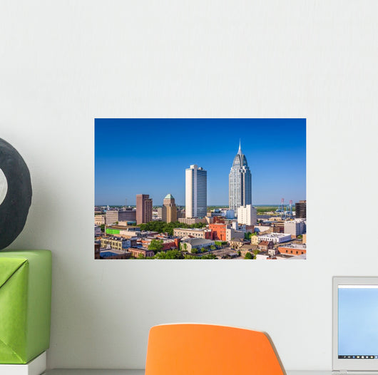 Mobile Alabama Skyline Wall Decal