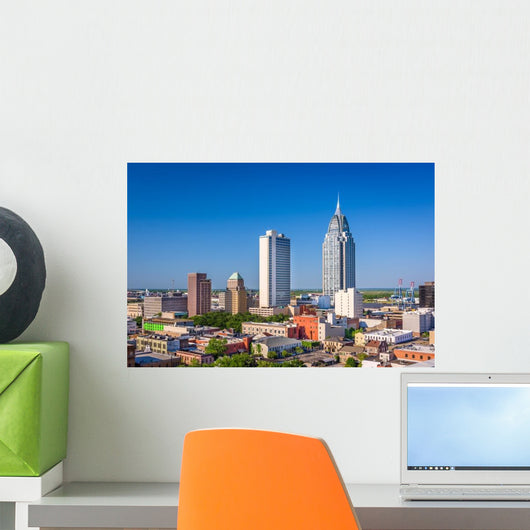 Mobile Alabama Skyline Wall Decal