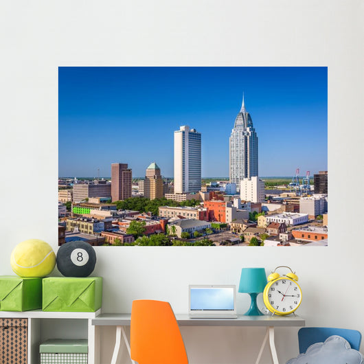 Mobile Alabama Skyline Wall Decal