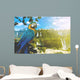 Blue and Yellow Macaw in Iguazu Falls Wall Mural