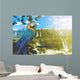 Blue and Yellow Macaw in Iguazu Falls Wall Mural