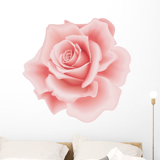 Pink Rose Wall Decal – Wallmonkeys