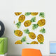 Hand Drawn Watercolor Pineapples Wall Decal