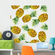 Hand Drawn Watercolor Pineapples Wall Decal