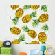 Hand Drawn Watercolor Pineapples Wall Decal