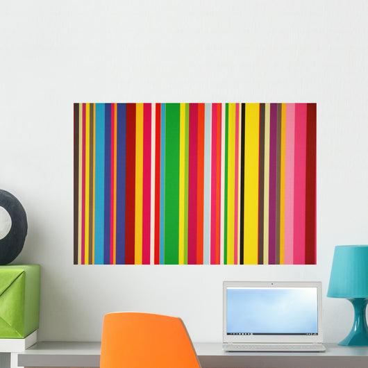Stripes and Colors Wall Mural