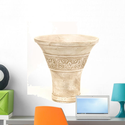 Stone Column Vase Wall Decal