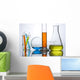 chemistry laboratory equipment, test tubes Wall Mural