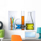 chemistry laboratory equipment, test tubes Wall Mural