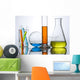chemistry laboratory equipment, test tubes Wall Mural