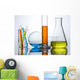 chemistry laboratory equipment, test tubes Wall Mural