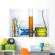chemistry laboratory equipment, test tubes Wall Mural