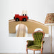Red Wooden Toy Train Wall Decal