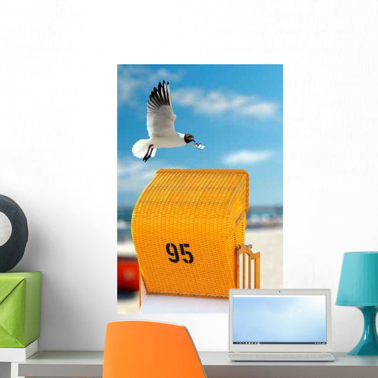 Beach Chair Wall Decal Design 1