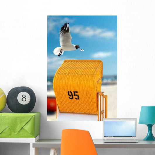 Beach Chair Wall Decal Design 1