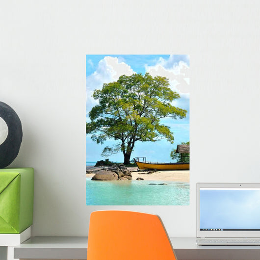 Beautiful Beach with Large Wall Decal
