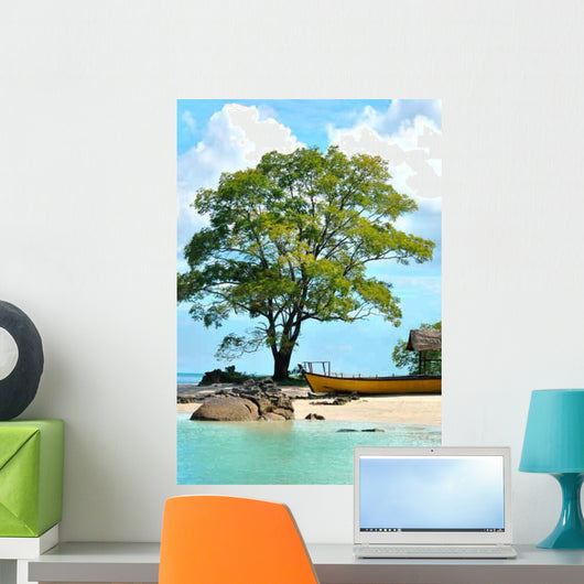 Beautiful Beach with Large Wall Decal