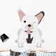 flat design french bulldog icon vector illustration Wall Decal