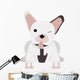 flat design french bulldog icon vector illustration Wall Decal