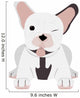 flat design french bulldog icon vector illustration Wall Decal