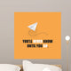 You'll Never Know Until You Go - Inspirational Quote, Slogan, Saying On Orange Background Wall Mural