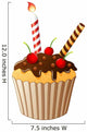 Birthday cake cartoon Wall Decal