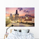 Charles Bridge in Prague at sunrise, Czech, Europe Wall Decal