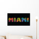 Miami Lettering with Colorful Wall Decal