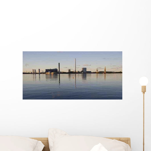 Kalundborg Harbor and Moon Wall Decal