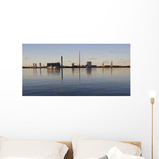Kalundborg Harbor and Moon Wall Decal