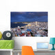 Rooftops City near Ocean Wall Decal