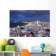 Rooftops City near Ocean Wall Decal