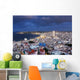 Rooftops City near Ocean Wall Decal