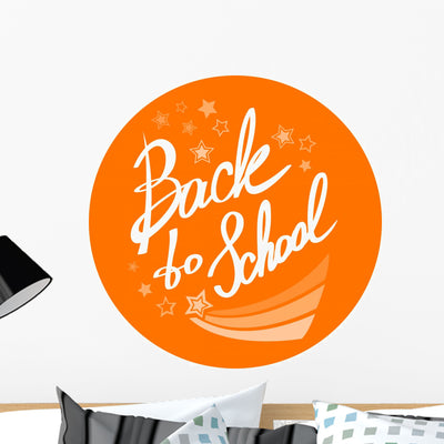 Back to School Wall Decal shown on a wall