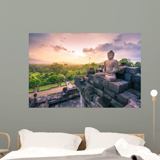 Buddha Statue Borobudur Buddhist Wall Decal