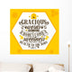 Bible lettering. Christian art. Gracious words are like a honeycomb, sweetness to the soul and health to the body. Proverbs 16:24 Wall Mural