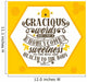 Bible lettering. Christian art. Gracious words are like a honeycomb, sweetness to the soul and health to the body. Proverbs 16:24 Wall Mural
