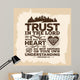 Bible lettering. Christian art. Trust in the LORD with all your heart, and do not lean on your own understanding. Proverbs 3:5 Wall Mural