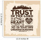Bible lettering. Christian art. Trust in the LORD with all your heart, and do not lean on your own understanding. Proverbs 3:5 Wall Mural