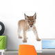 Eurasian Lynx cub on white Wall Decal