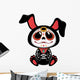 Day of the Dead (Dia de los Muertos) style bunny Wall Decal