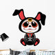 Day of the Dead (Dia de los Muertos) style bunny Wall Decal