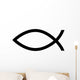fish christ religion icon vector Wall Decal