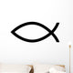 fish christ religion icon vector Wall Decal