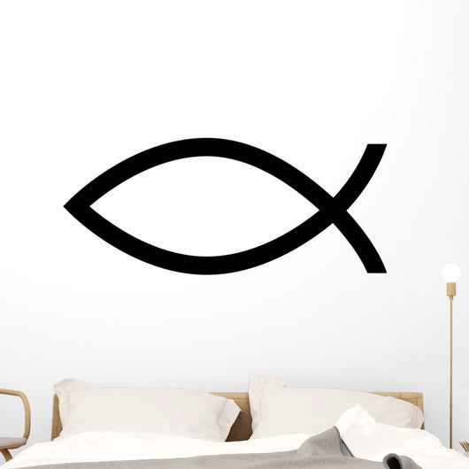 fish christ religion icon vector Wall Decal