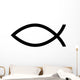 fish christ religion icon vector Wall Decal