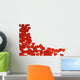 Red Hearts Background Wall Decal