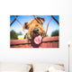Funny Airedale Terrier dog Wall Mural